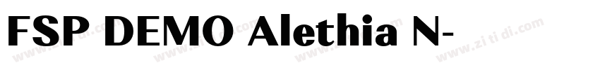 FSP DEMO Alethia N字体转换 FSP DEMO Alethia N字体转换